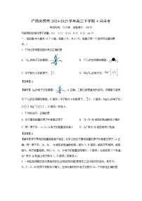 广西来宾市2024-2025学年高二下学期4月月考化学试题（解析版）