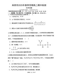 广西壮族自治区来宾市2024-2025学年高二下学期5月期中检测化学试卷 含答案