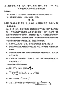 天津宝坻区2025年高三九校联考化学学科试卷 无答案