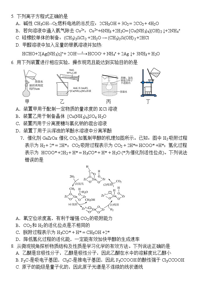 湖北省武汉市第二中学2025届高三下学期5月模拟考试 化学 Word版含答案第2页