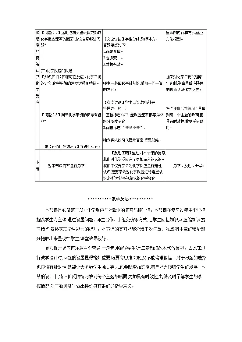 高中化学 第六章 章末复习 教案1第3页