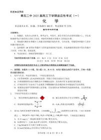 湖北省黄石二中2025届高三下学期适应性考试（一）化学试卷（PDF版附答案）
