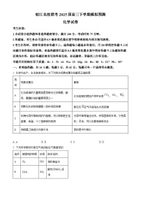 安徽省皖江名校联考2025届高三下学期模拟预测化学试卷（原卷版+解析版）（高考模拟）
