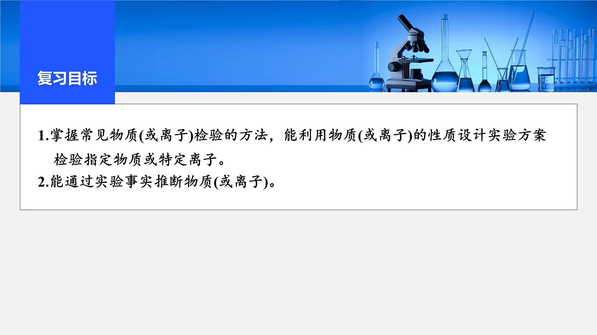 2026年高考化学一轮复习PPT课件 第23讲 常见物质(或离子)的检验与推断第2页