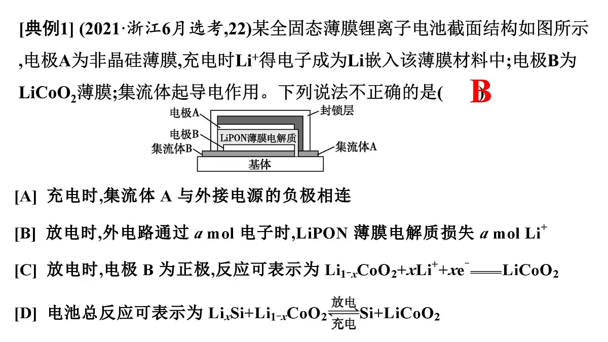 2026年人教版高考化学一轮复习课件 第六章 微专题14 新型化学电源第4页