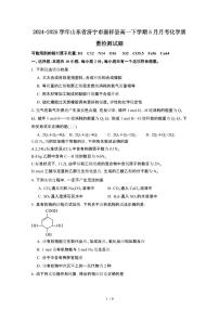 2024~2025学年山东济宁嘉祥县高一下册5月月考化学试卷（含答案）