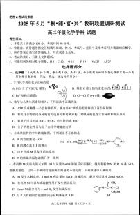 浙江省杭州市联谊学校2024-2025学年高二下学期5月月考 化学试题