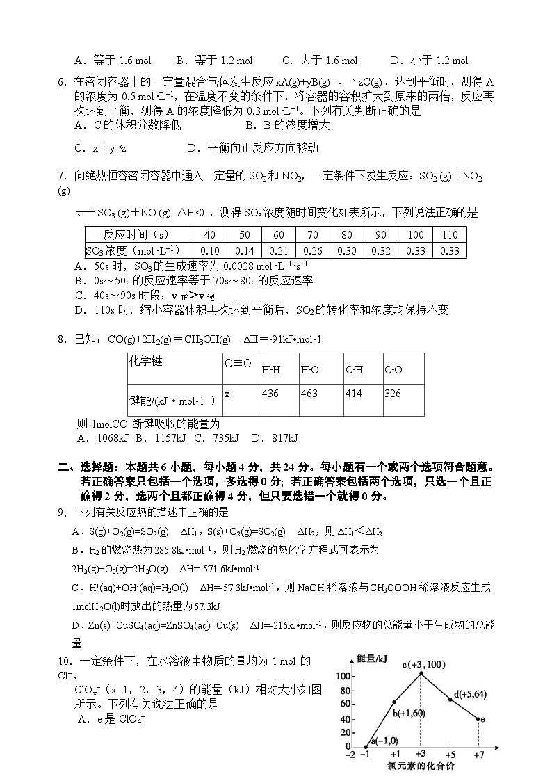 海南省三亚市第一中学2024-2025学年高二上学期10月第一次月考+化学试题第2页