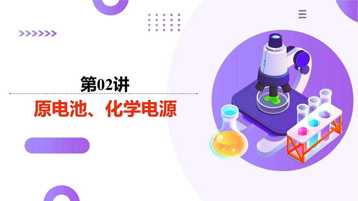 2025年高考化学二轮复习课件 第02讲 原电池、化学电源第1页