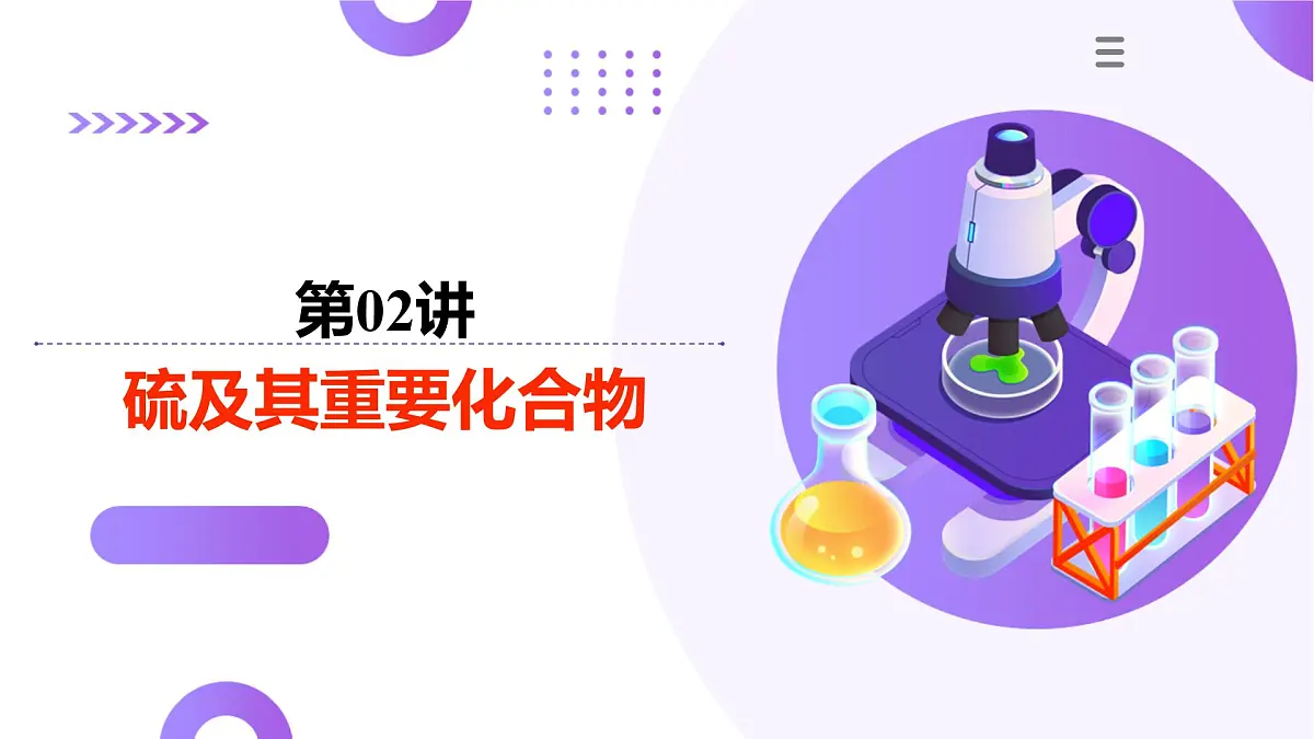 2025年高考化学二轮复习课件 第02讲 硫及其重要化合物第1页