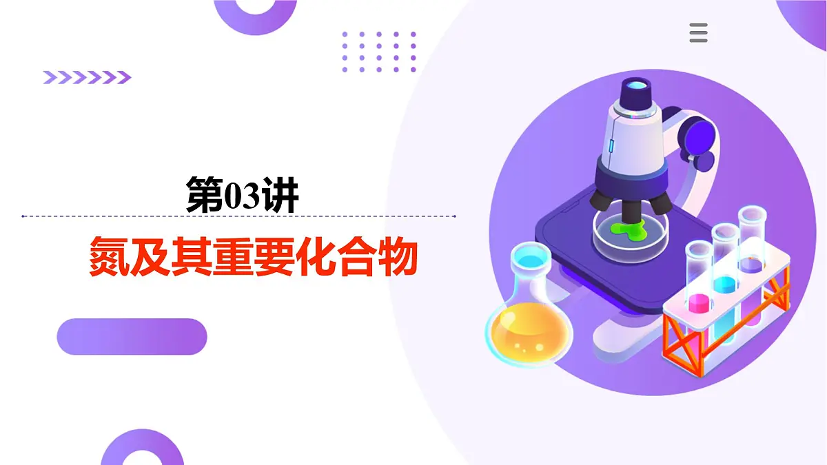 2025年高考化学二轮复习课件 第03讲 氮及其重要化合物第1页