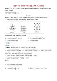 北京市2024_2025学年高三化学上学期10月月考题含解析