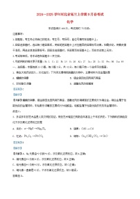 河北省2024_2025学年高三化学上学期9月月考试题含解析