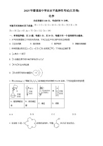 2025年高考江苏卷化学高考真题解析（参考版）