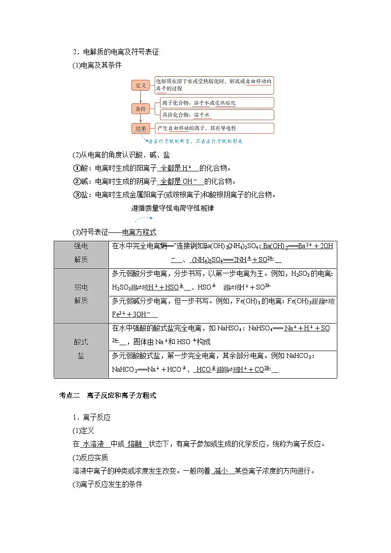 2026年高考化学一轮复习:离子反应 离子方程式 讲义(含练习题及答案)第2页