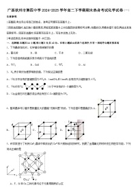 广西钦州市第四中学2024-2025学年高二下学期期末热身考试化学试卷(一)含答案