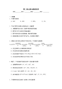 第二章元素与物质世界期末章节复习练 鲁科版化学必修第一册