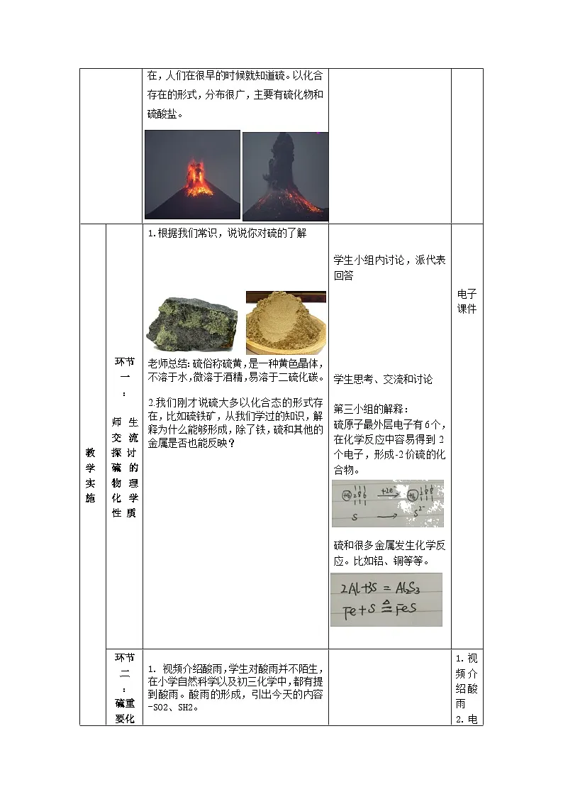 4.1.1 二氧化硫的性质和应用 教学设计 高中化学苏教版必修第一册第2页