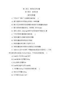 化学必修 第一册物质的化学计量当堂检测题