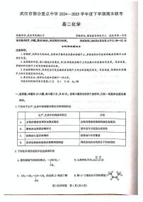 湖北武汉市部分重点中学2024-2025学年高二下学期期末联考化学试卷