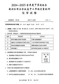 湖北省武汉市新洲区问津联盟2024-2025学年高二下学期6月期末考试化学试卷