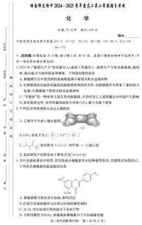 湖南师大附中2024-2025学年高二下学期期末考试化学试卷+答案