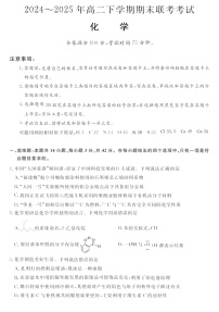 河南省2024-2025学年高二下学期期末多校联考考试化学试卷