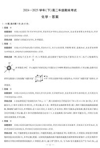 河南省部分学校2024-2025学年高二下学期期末考试化学试题（PDF版附解析）