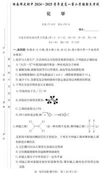 湖南师大附中2024-2025学年高一下学期期末考试化学试卷（含答案）
