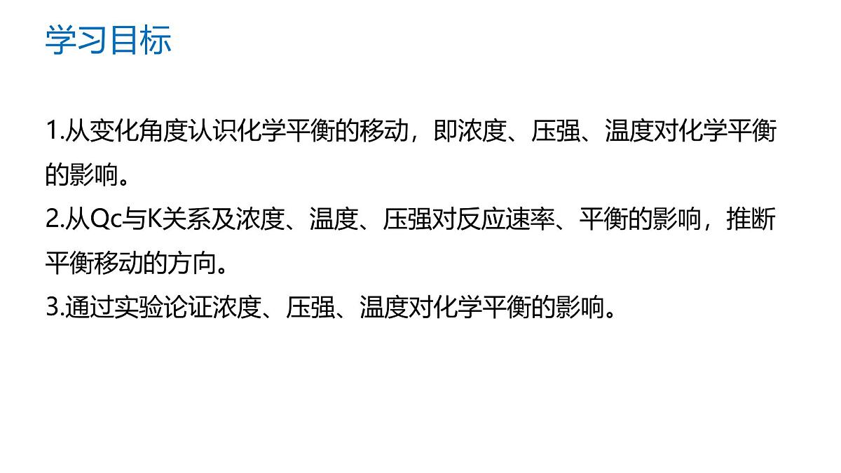 苏教版高中化学选择性必修第一册2.3.1《影响化学平衡移动的因素》课件第2页