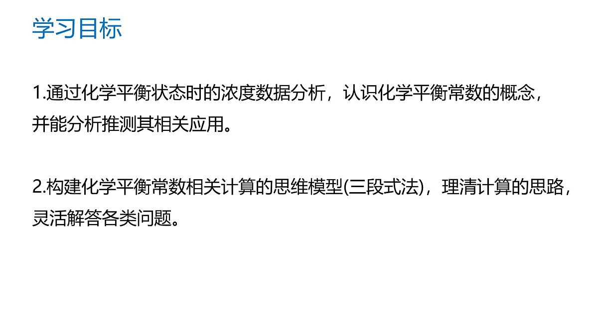苏教版高中化学选择性必修第一册2.3.3《化学平衡常数》课件第2页