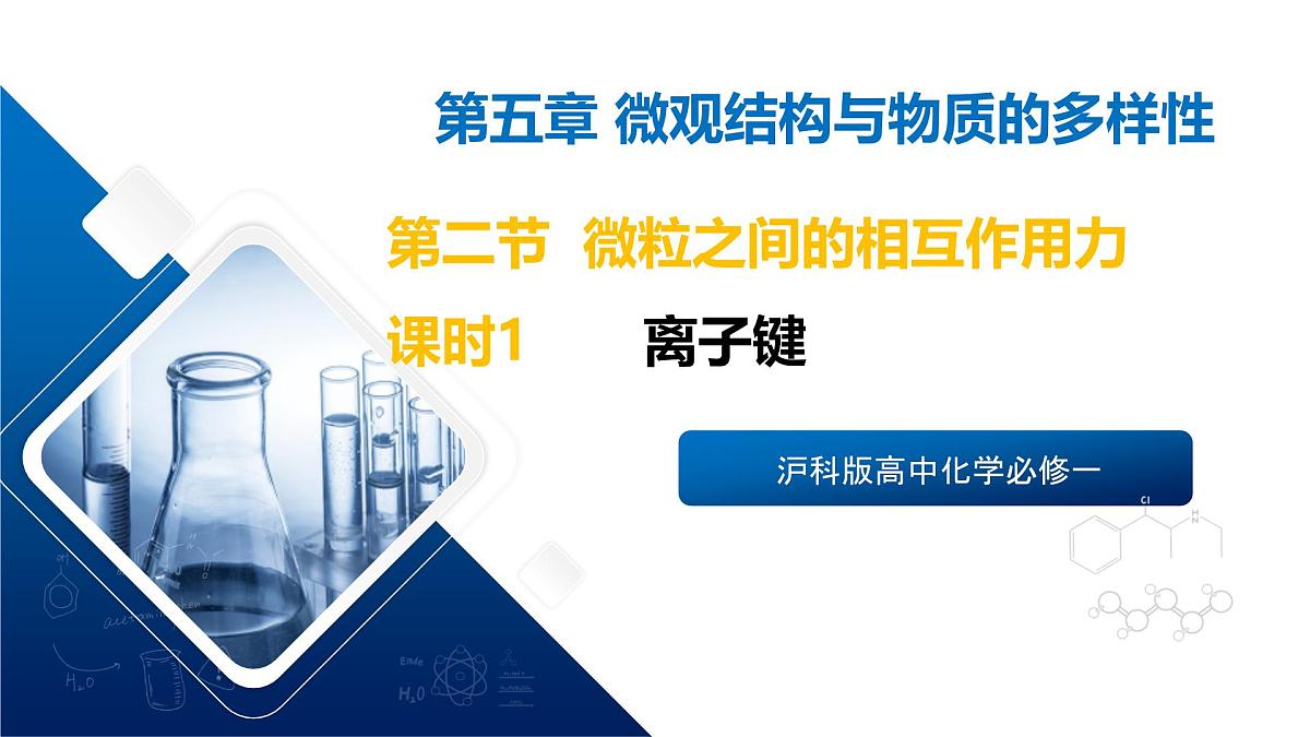 苏教版高中化学必修第一册5.2.1《离子键》课件第1页