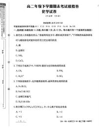 甘肃省白银市实验中学2025届新高二下学期7月期末考试模拟-化学试题+答案