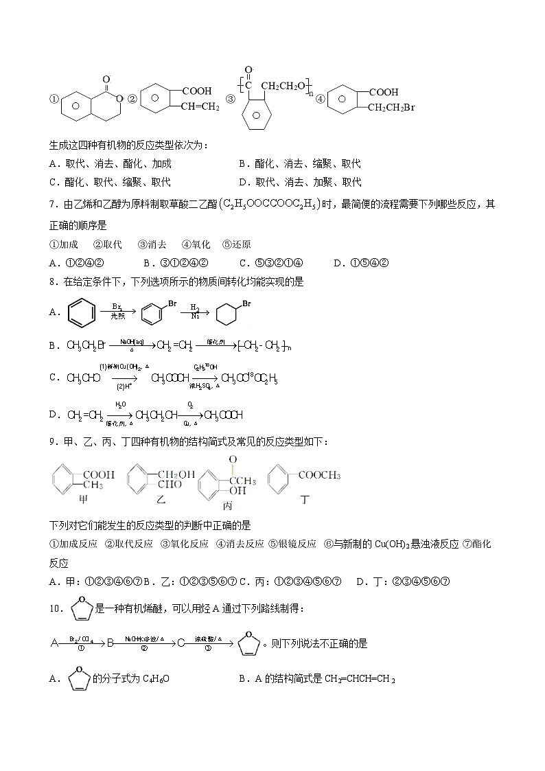 作業(yè)10 有機(jī)合成-高二化學(xué)暑假作業(yè)(人教版)(原卷版)第2頁