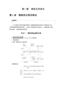 高考化学精品【一轮复习】讲义练习第一章 第一讲　物质的分类及转化