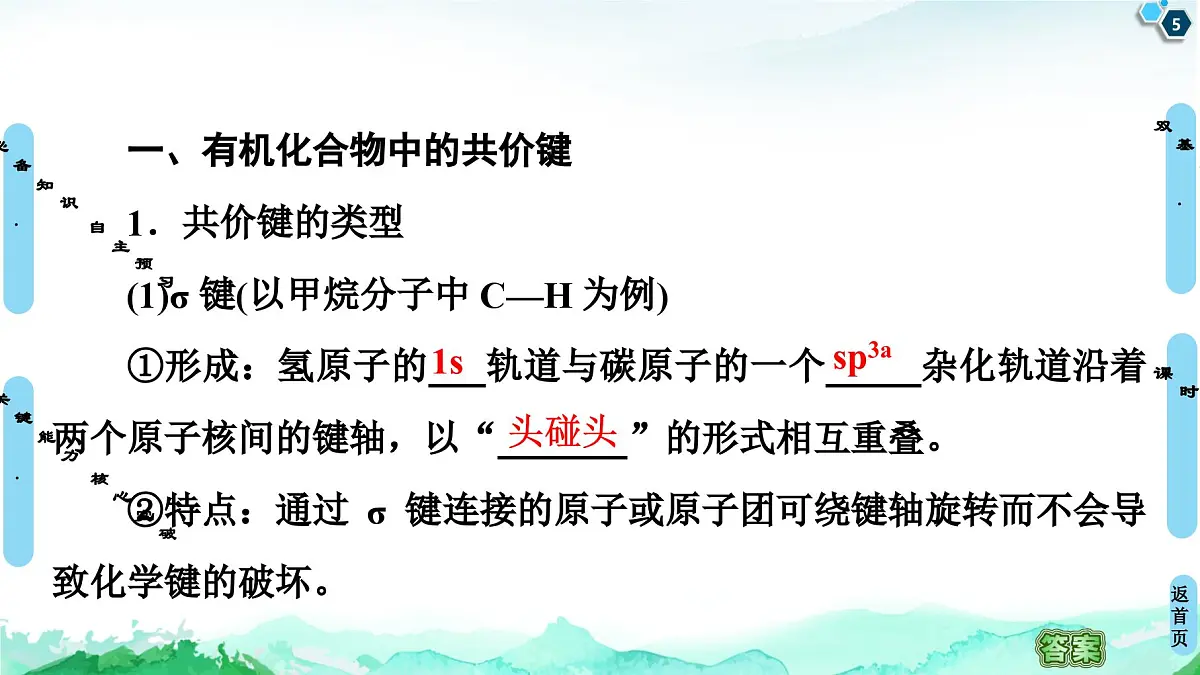 第1章 第1节 第2课时 有机化合物中的共价键和同分异构现象 课件【新教材】人教版(2019)高中化学选择性必修3第5页