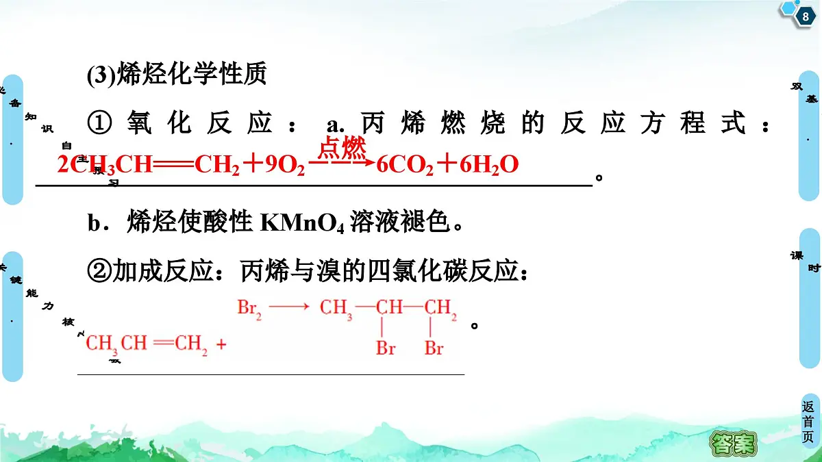 第2章 第2节 第1课时 烯烃 课件【新教材】人教版(2019)高中化学选择性必修3第8页