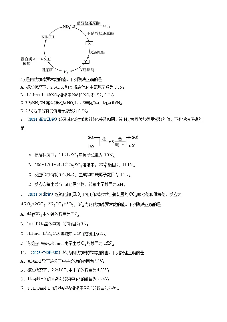 三年(2023-2025)高考化学真题分类汇编:专题02 化学计量(原卷版)第3页