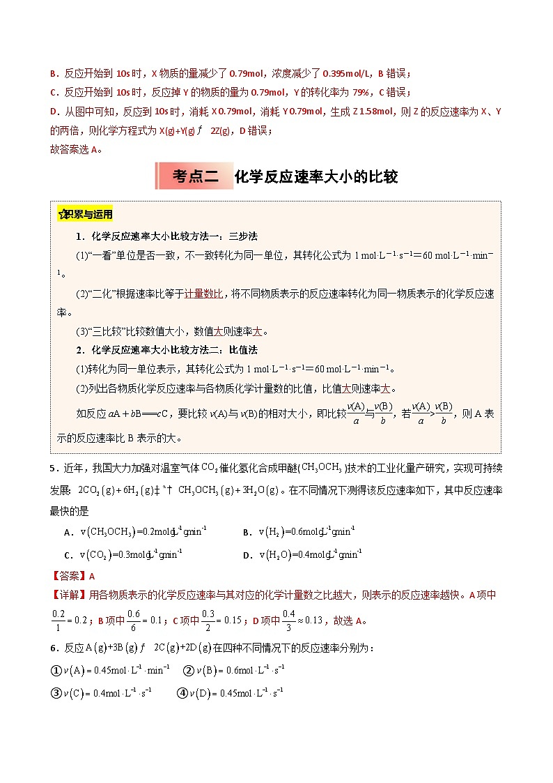 【暑假培优练】专题03 化学反应速率 (教师版)-2025年高二化学暑假衔接讲练 (人教版)第3页