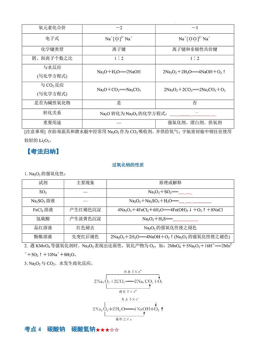 钠及其化合物--2026年高考化学(原卷版)第3页