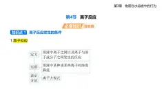 3.4 離子反應知識點串講課件+分層訓練-魯科版高中化學高二上冊（選必一）