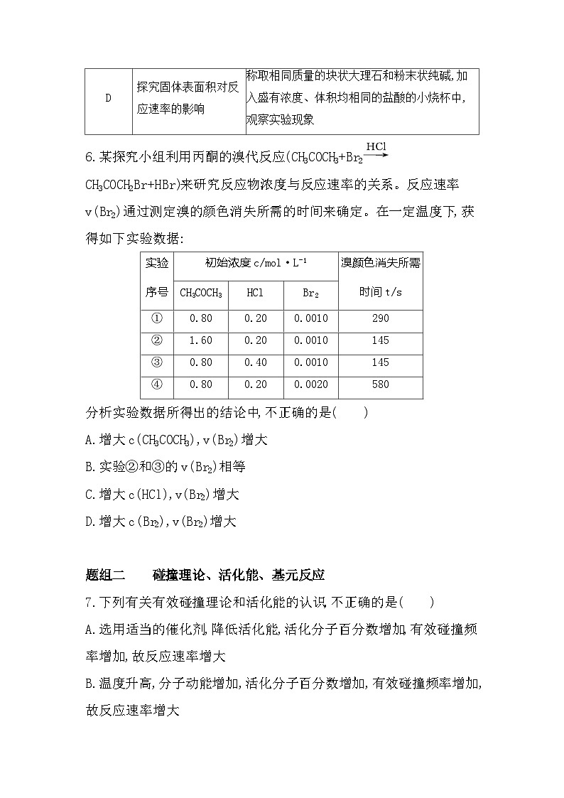 第2课时 影响化学反应速率的因素分层训练(含答案解析)-苏教版高中化学高二上册(选必一)第3页