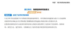 第三單元　物質(zhì)結(jié)構(gòu)研究的意義知識(shí)點(diǎn)串講課件+分層訓(xùn)練-蘇教版高中化學(xué)高二上冊(cè)（選必二）