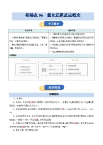 【初高衔接】衔接点06 氧化还原反应概念-2025年初升高化学暑假衔接讲练 (通用版)(含答案)