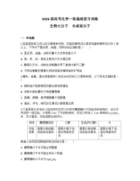 2026届高考化学一轮基础复习训练45 生物大分子　合成高分子