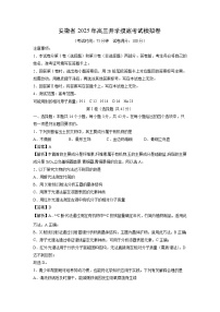 安徽省2025年高三上开学摸底考试模拟卷化学试题（解析版）