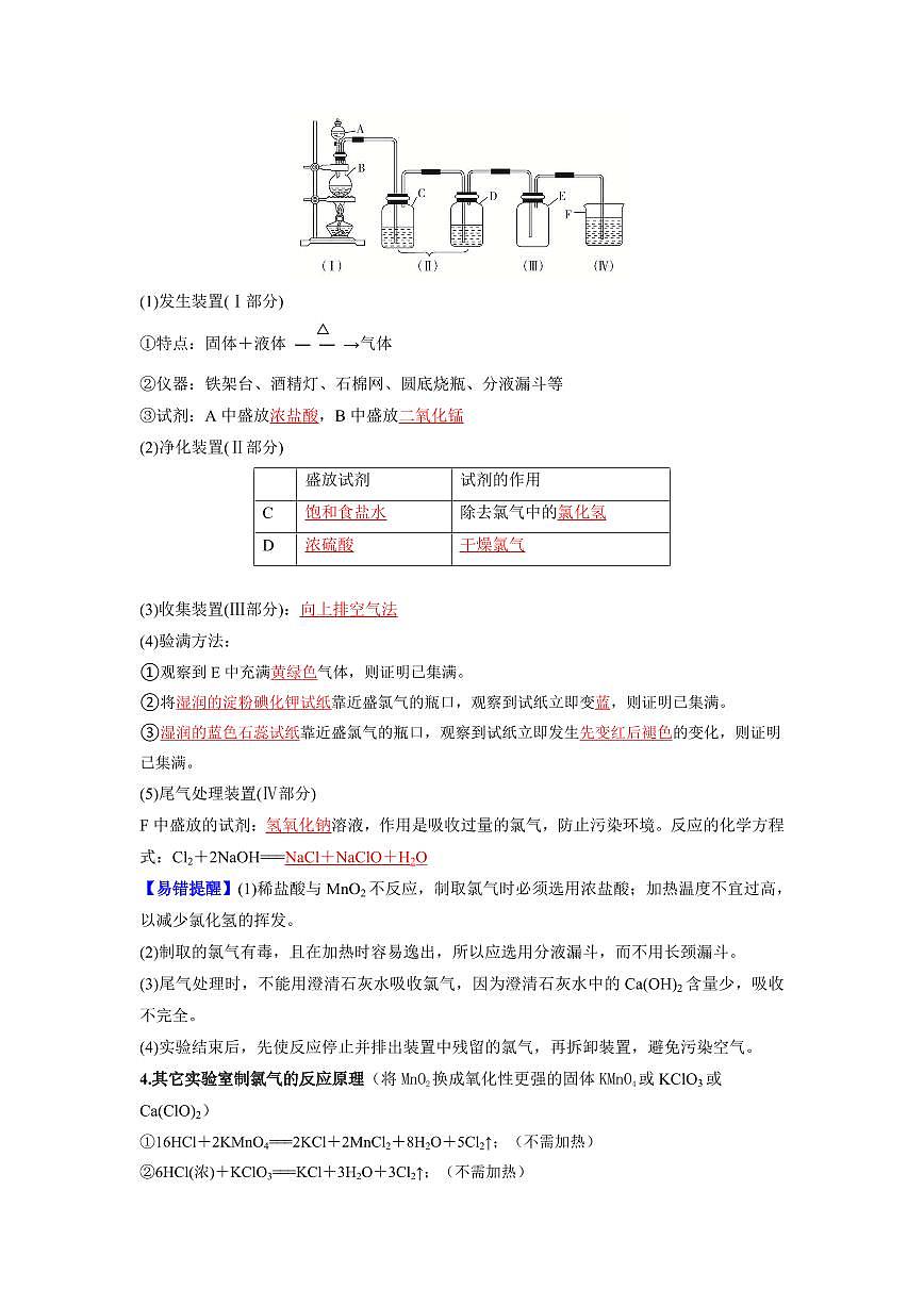 第11讲 氯气的实验室制法 氯离子的检验(解析版)第2页
