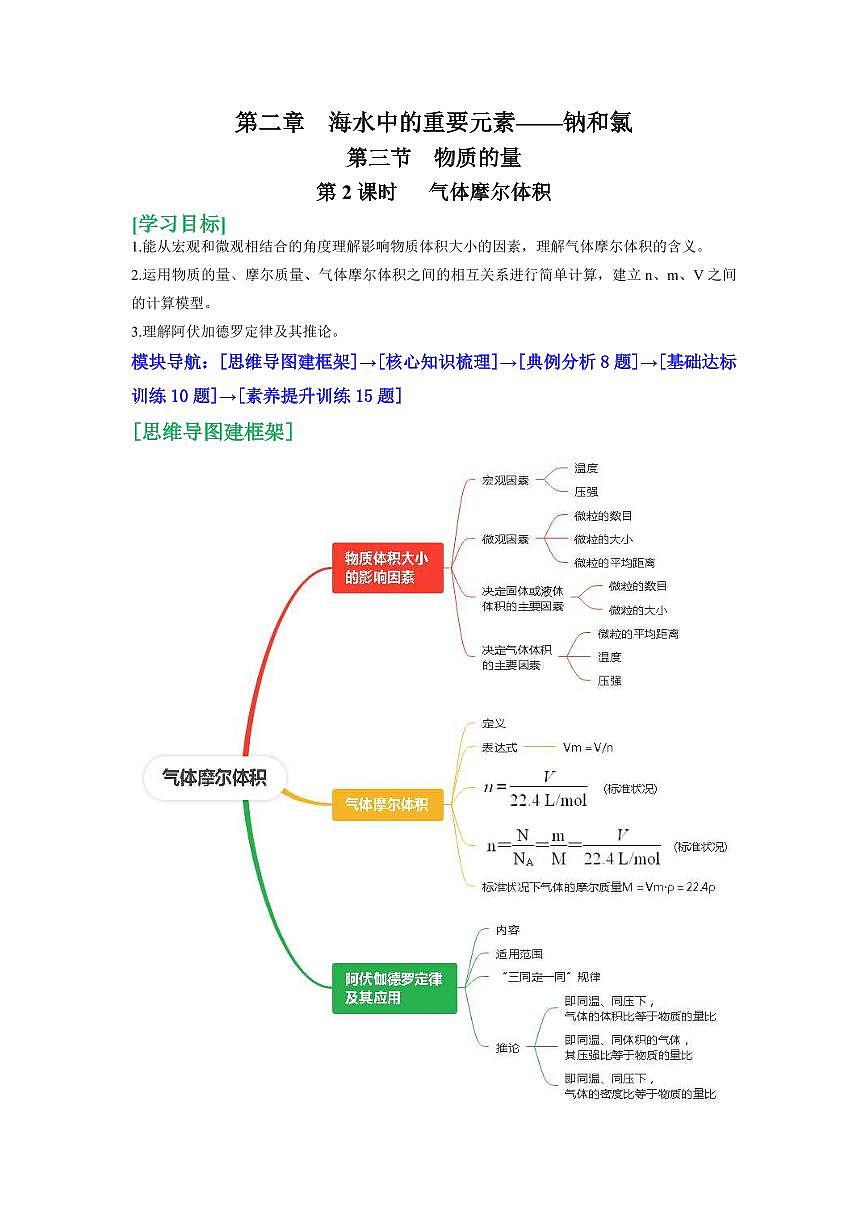 第13讲 气体摩尔体积(原卷版)第1页