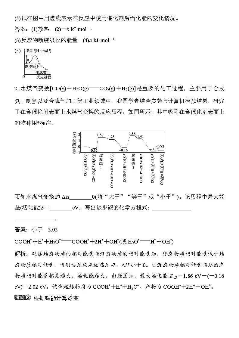 第32讲 反应热 热化学方程式及能源 (含答案 ) 2026届高三化学一轮总复习 教案第3页