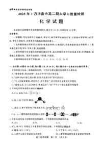 山东省济南市2024-2025学年高二上学期1月期末考试化学试卷